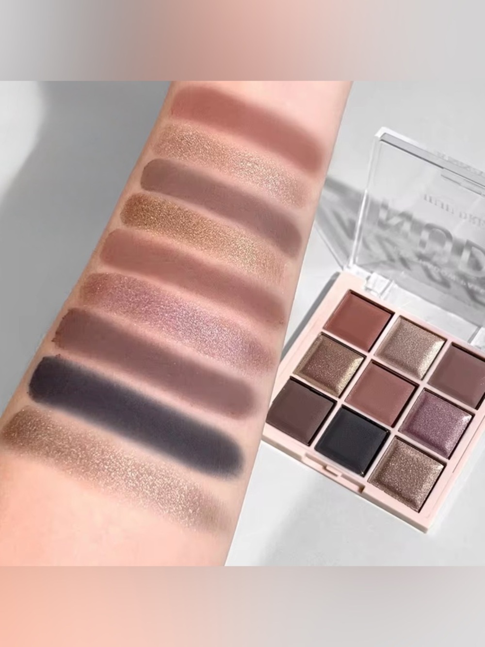 Neutral Pink & Brown Matte + Shimmer Eyeshadow Palette - Women Makeup